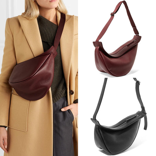 Vegan Leather Fanny Pack, Casual Shoulder Sling Bag, Minimalism Crossbody Chest Bag, Bumper Bag