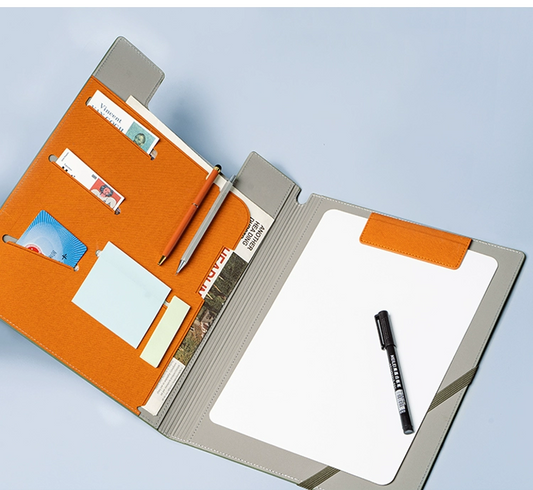 A4 Vegan Leather Folder Clipboard Padfolio for Office
