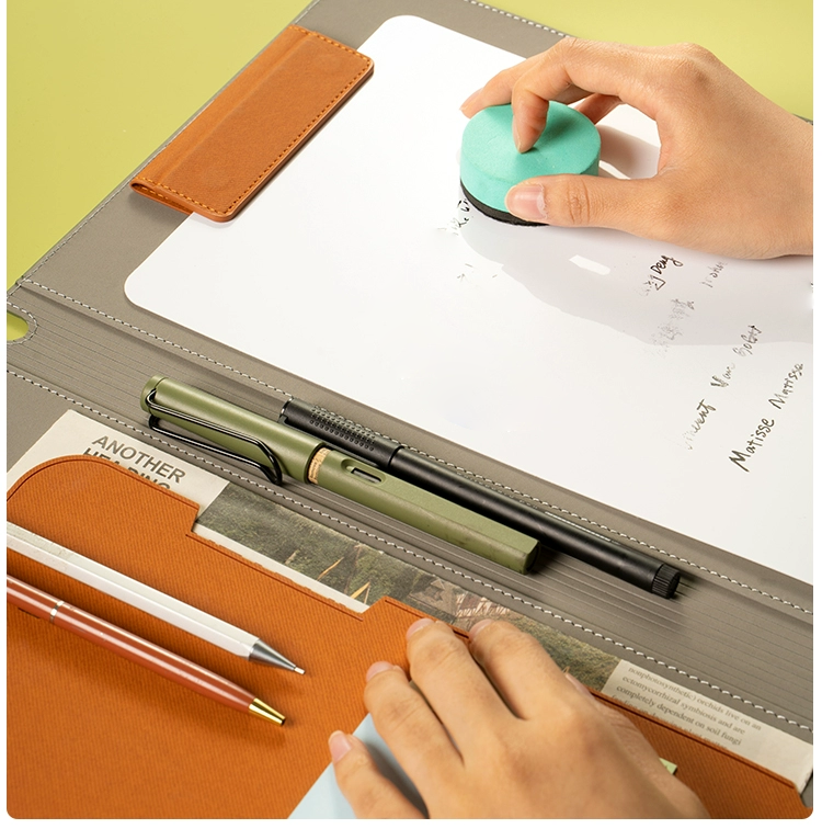 A4 Vegan Leather Folder Clipboard Padfolio for Office