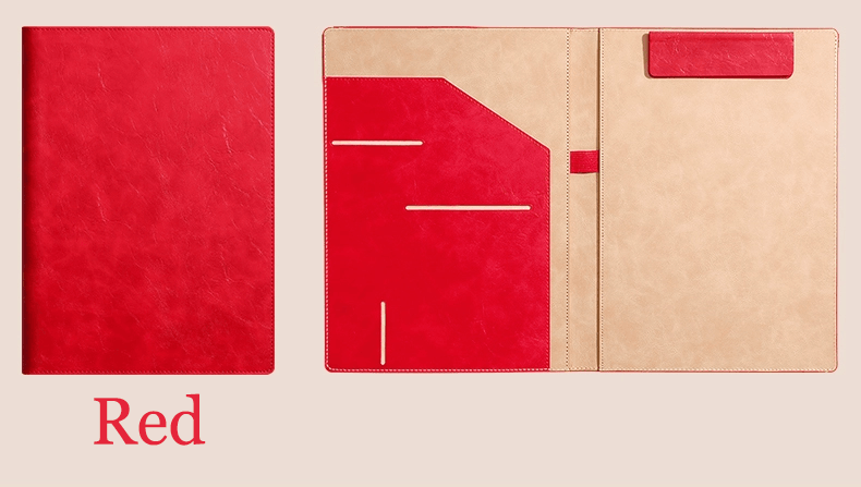 Custom A4 Vegan Leather Folder Clipboard Padfolio for Office | Magnetic Clipboard, A4 File Folder, Business Notepad Folio Letter Size, Business Gift