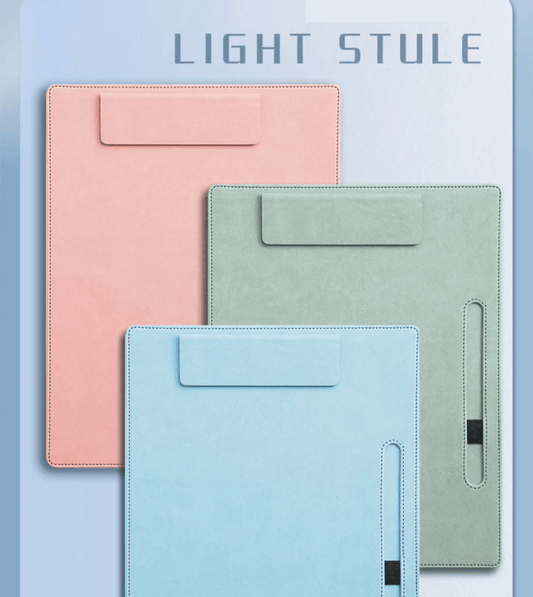 Custom A4 Vegan Leather Folder Clipboard for Office | Memo Clipboard | Meeting Clipboard with Pen Holder