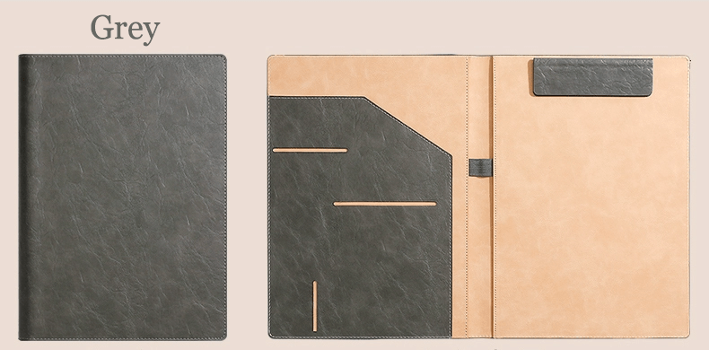 Custom A4 Vegan Leather Folder Clipboard Padfolio for Office | Magnetic Clipboard, A4 File Folder, Business Notepad Folio Letter Size, Business Gift