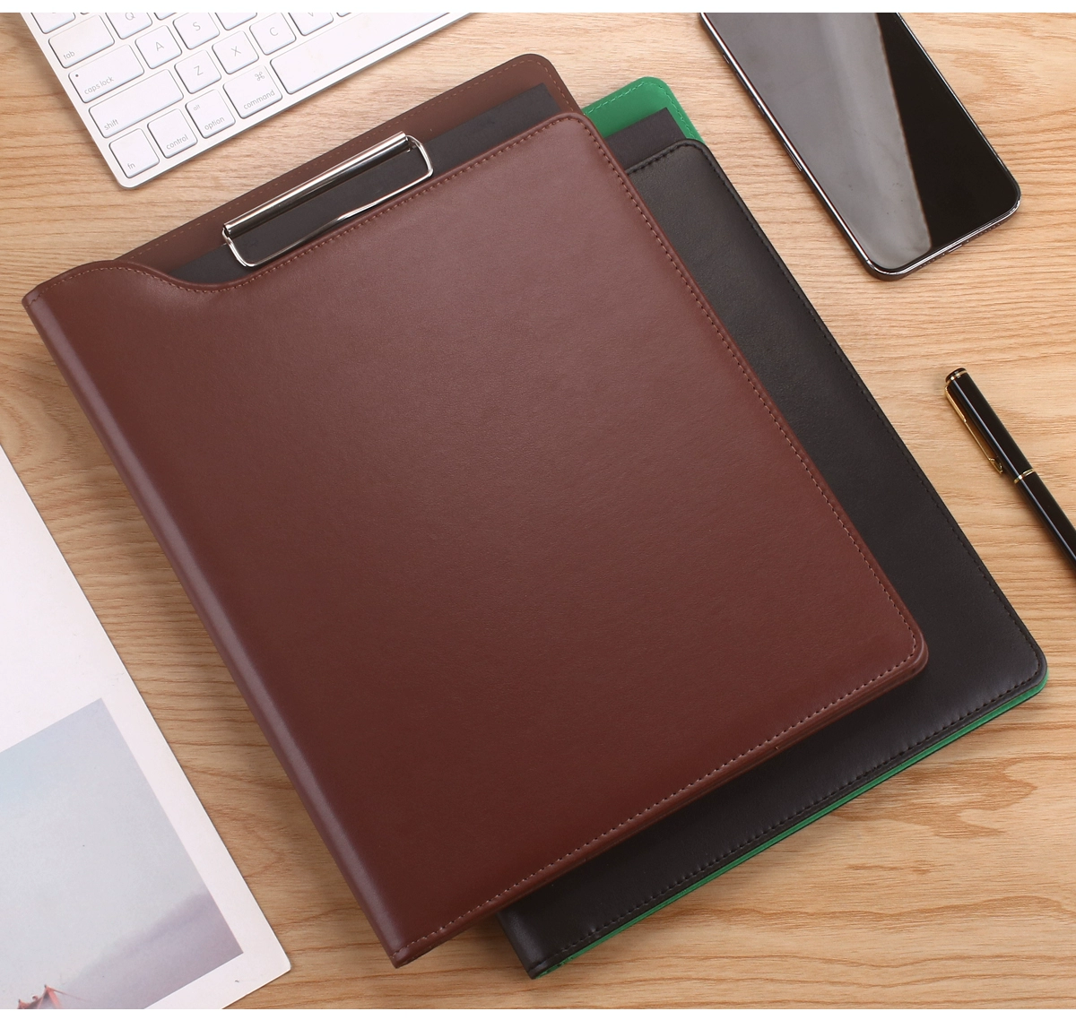 A4 Vegan Leather File Folder Clipboard for Office | Custom Engraving Clipboard | Business Gift