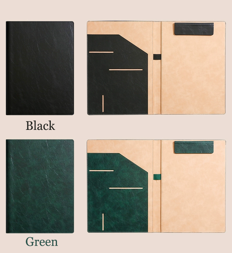 Custom A4 Vegan Leather Folder Clipboard Padfolio for Office | Magnetic Clipboard, A4 File Folder, Business Notepad Folio Letter Size, Business Gift