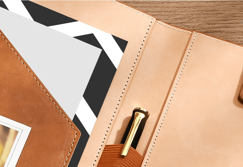 Custom A4 Vegan Leather Folder Clipboard Padfolio for Office | Magnetic Clipboard, A4 File Folder, Business Notepad Folio Letter Size, Business Gift