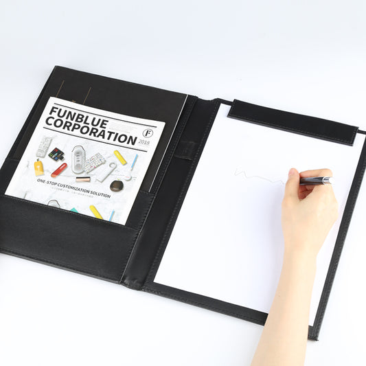 Custom A4 Vegan Leather Folder Clipboard 3-Ring Binder for Men/ Women | Sign Book | Conference Clipboard