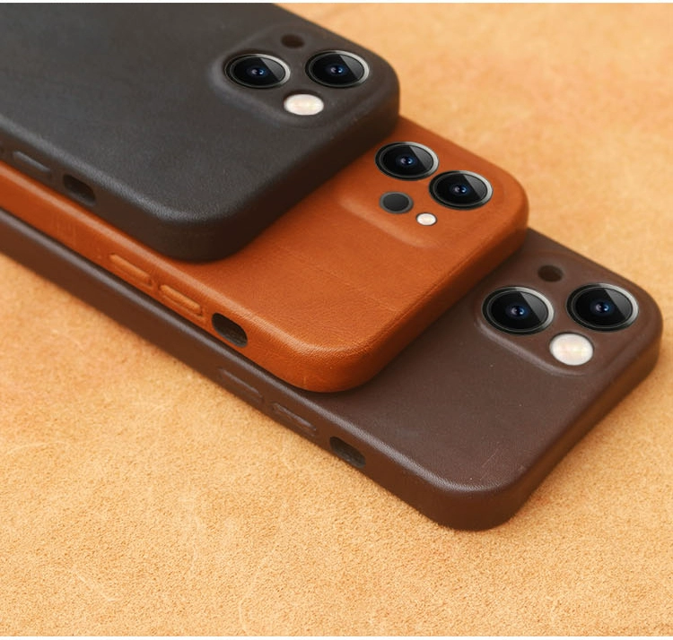 Personalisable Premium Genuine Leather Case for iPhone 15/ iPhone 14/ iPhone 13/ iPhone 12 with MagSafe