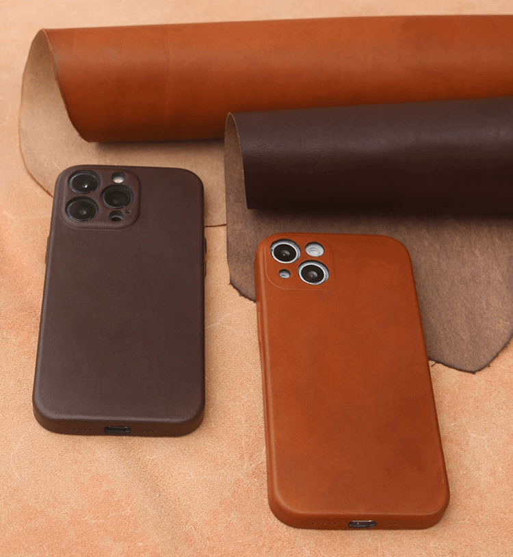 Personalisable Premium Genuine Leather Case for iPhone 15/ iPhone 14/ iPhone 13/ iPhone 12 with MagSafe