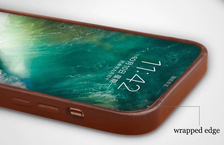 Personalisable Premium Genuine Leather Case for iPhone 15/ iPhone 14/ iPhone 13/ iPhone 12 with MagSafe