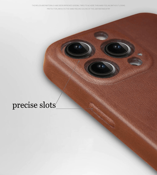 Personalisable Premium Genuine Leather Case for iPhone 15/ iPhone 14/ iPhone 13/ iPhone 12 with MagSafe