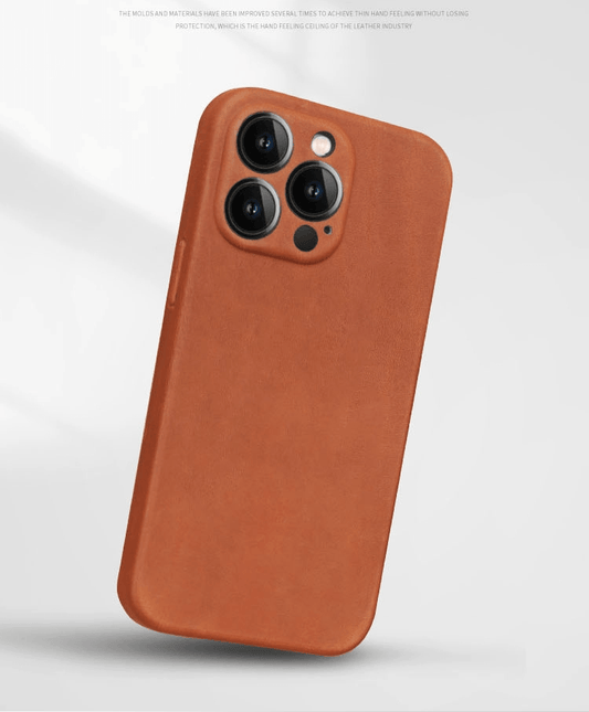 Personalisable Premium Genuine Leather Case for iPhone 15/ iPhone 14/ iPhone 13/ iPhone 12 with MagSafe