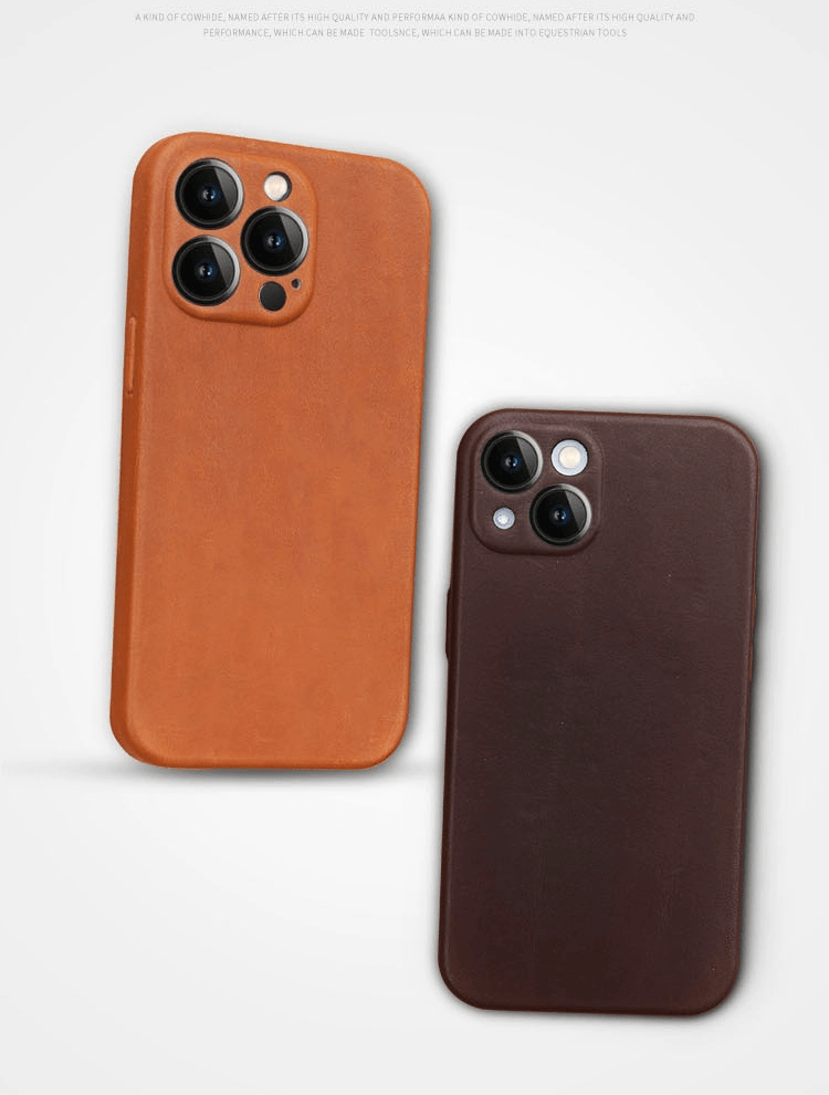 Personalisable Premium Genuine Leather Case for iPhone 15/ iPhone 14/ iPhone 13/ iPhone 12 with MagSafe
