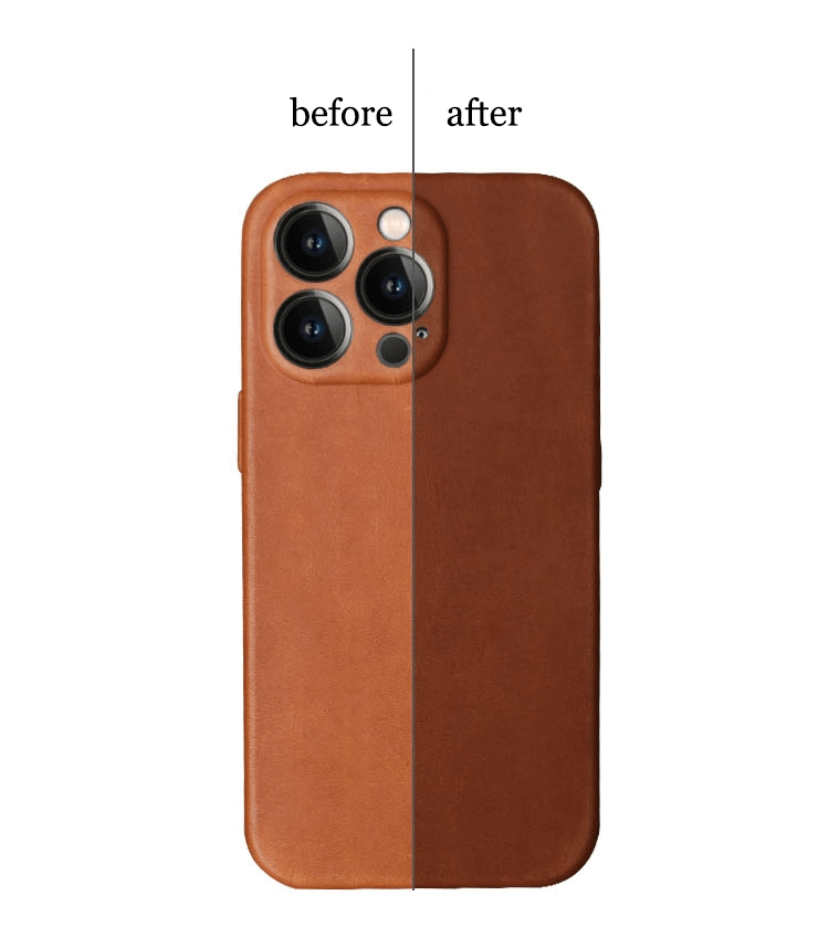 Personalisable Premium Genuine Leather Case for iPhone 15/ iPhone 14/ iPhone 13/ iPhone 12 with MagSafe