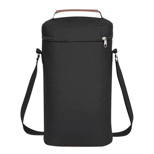 Personalized Wine Cooler Bag, 2 Bottle Travel Padded Wine Carrier Tote with Handle and Adjustable Shoulder Strap, Groomsmen Gift