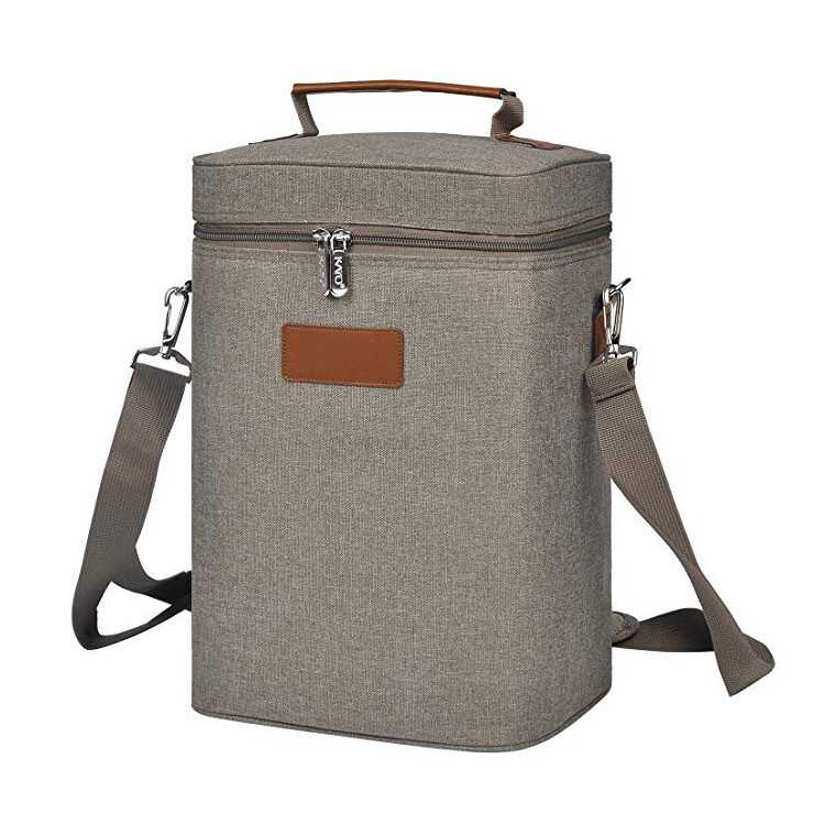 Personalized Groomsmen Gift, Groomsmen Cooler Bag, Wine Cooler Bag, 2/ 4 Bottle Travel Padded Wine Carrier Tote with Handle and Adjustable Shoulder Strap