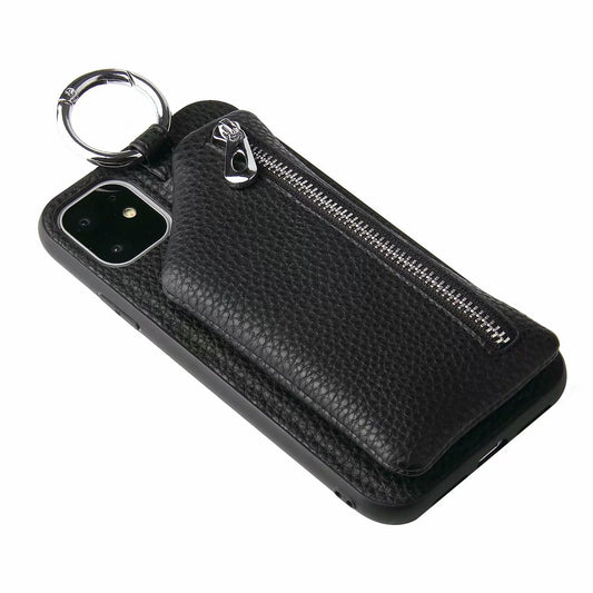 Custom Leather iPhone Case Wallet Detachable with Long Strap for iPhone 12/ iPhone 11/ iPhone XS/ iPhone 8/ iPhone 7