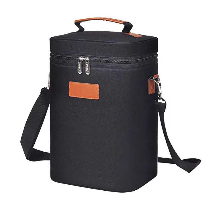 Personalized Groomsmen Gift, Groomsmen Cooler Bag, Wine Cooler Bag, 2/ 4 Bottle Travel Padded Wine Carrier Tote with Handle and Adjustable Shoulder Strap