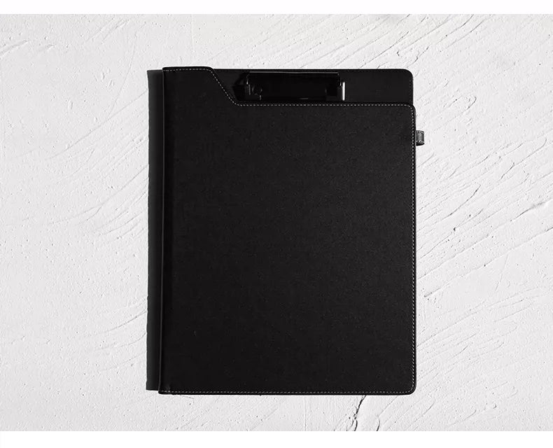 A4 Vegan Leather File Folder Clipboard for Office | Custom Engraving Clipboard with Button Fastener | Business Gift