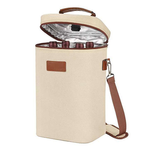 Personalized Groomsmen Gift, Groomsmen Cooler Bag, Wine Cooler Bag, 2/ 4 Bottle Travel Padded Wine Carrier Tote with Handle and Adjustable Shoulder Strap