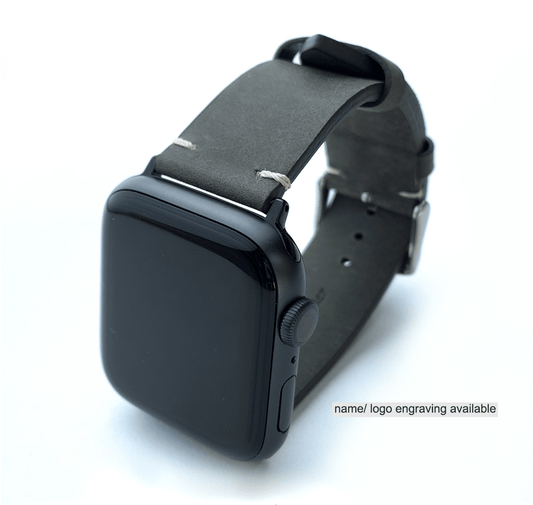 Handmade Custom Genuine Leather Watch Band for Apple Watch Series 7/ 6/ 5/ 4/ 3/ 2/ 1/ SE + Screen Protector