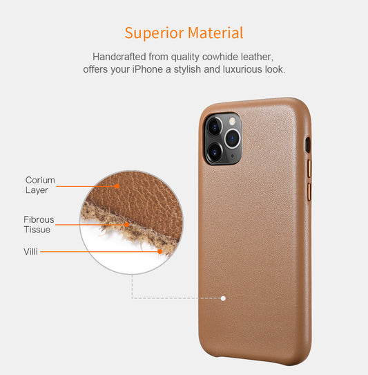 Customizable Premium Genuine Leather Case for iPhone 11/ iPhone 11 Pro/ iPhone 11 Pro Max