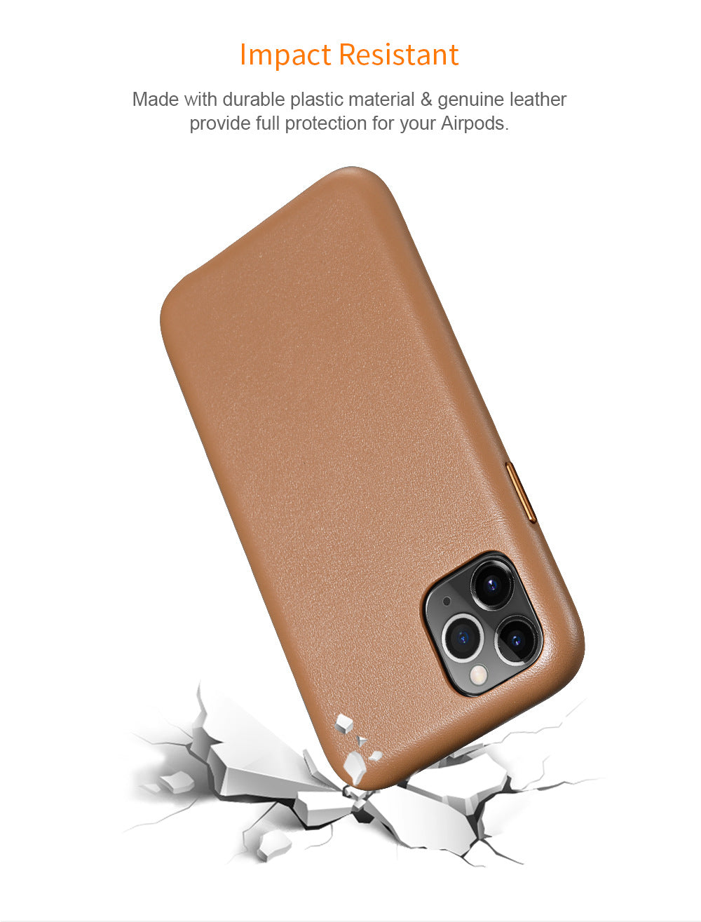Customizable Premium Genuine Leather Case for iPhone 11/ iPhone 11 Pro/ iPhone 11 Pro Max
