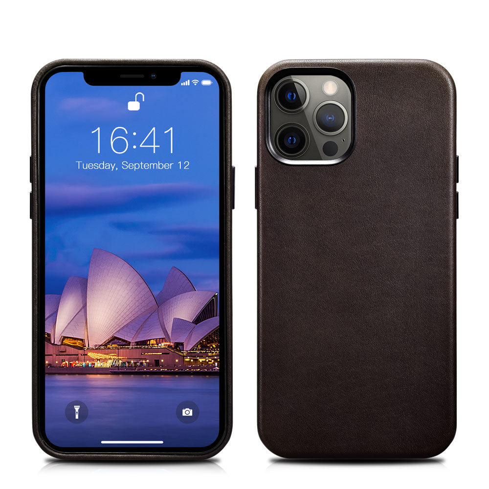 Customizable Premium Genuine Leather Case for iPhone 12 with Mag Safe