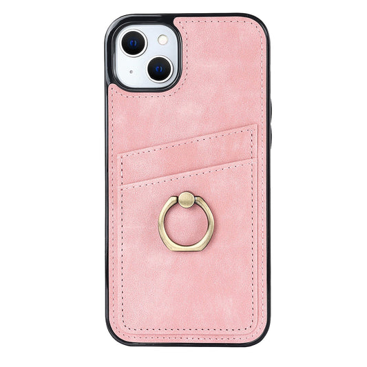 Custom Leather iPhone Case Wallet with Ring Holder for iPhone 14/ iPhone 13/ iPhone 12/ iPhone 11/ iPhone XS/ iPhone 8/ iPhone 7