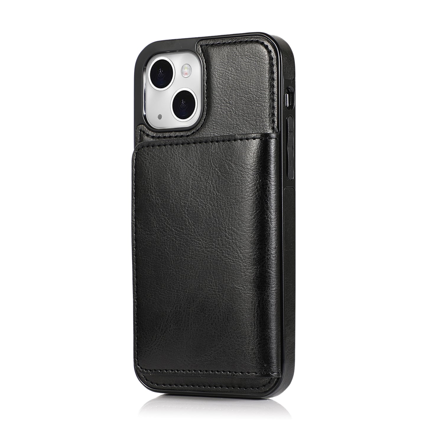 Custom Genuine Leather iPhone Case with Magnetic Button Wallet for iPhone 13/ iPhone 12/ iPhone 11/ iPhone XS/ iPhone 8/ iPhone 7/ iPhone SE 2nd Gen