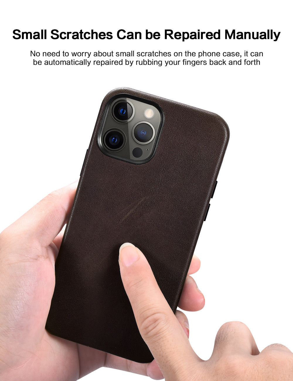 Customizable Premium Genuine Leather Case for iPhone 12 with Mag Safe