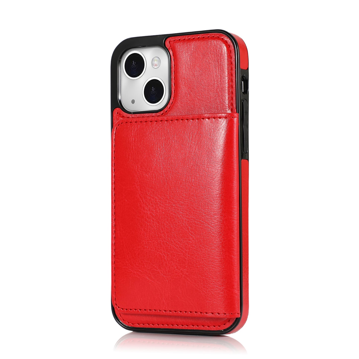 Custom Genuine Leather iPhone Case with Magnetic Button Wallet for iPhone 13/ iPhone 12/ iPhone 11/ iPhone XS/ iPhone 8/ iPhone 7/ iPhone SE 2nd Gen