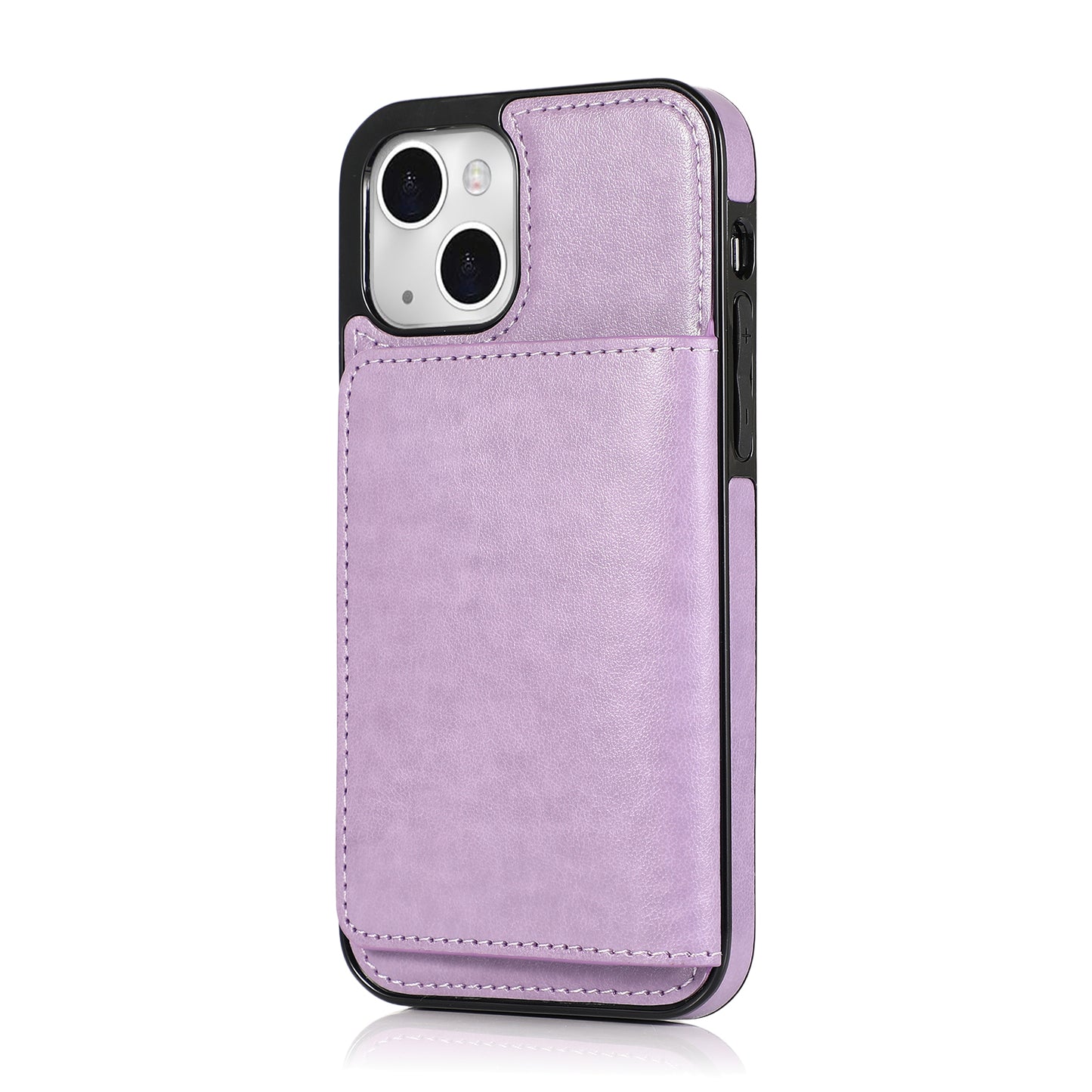 Custom Genuine Leather iPhone Case with Magnetic Button Wallet for iPhone 13/ iPhone 12/ iPhone 11/ iPhone XS/ iPhone 8/ iPhone 7/ iPhone SE 2nd Gen