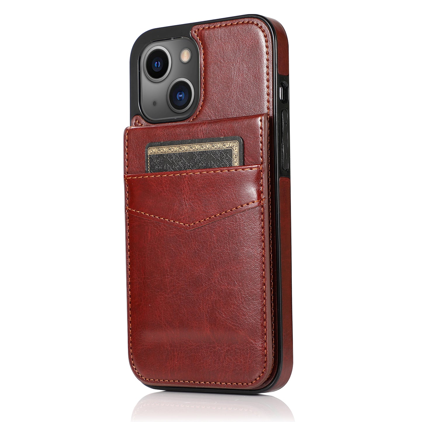 Customizable Leather iPhone Case with Wallet for iPhone 15/ iPhone 14/ iPhone 13/ iPhone 12/ iPhone 11/ iPhone XS/ iPhone 8/ iPhone 7