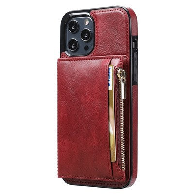 Customizable Genuine Leather iPhone Case with Wallet for iPhone 13/ iPhone 12/ iPhone 11/ iPhone XS/ iPhone 8/ iPhone 7/ iPhone SE 2nd Gen