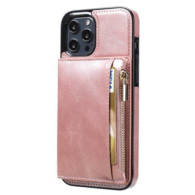 Customizable Genuine Leather iPhone Case with Wallet for iPhone 13/ iPhone 12/ iPhone 11/ iPhone XS/ iPhone 8/ iPhone 7/ iPhone SE 2nd Gen