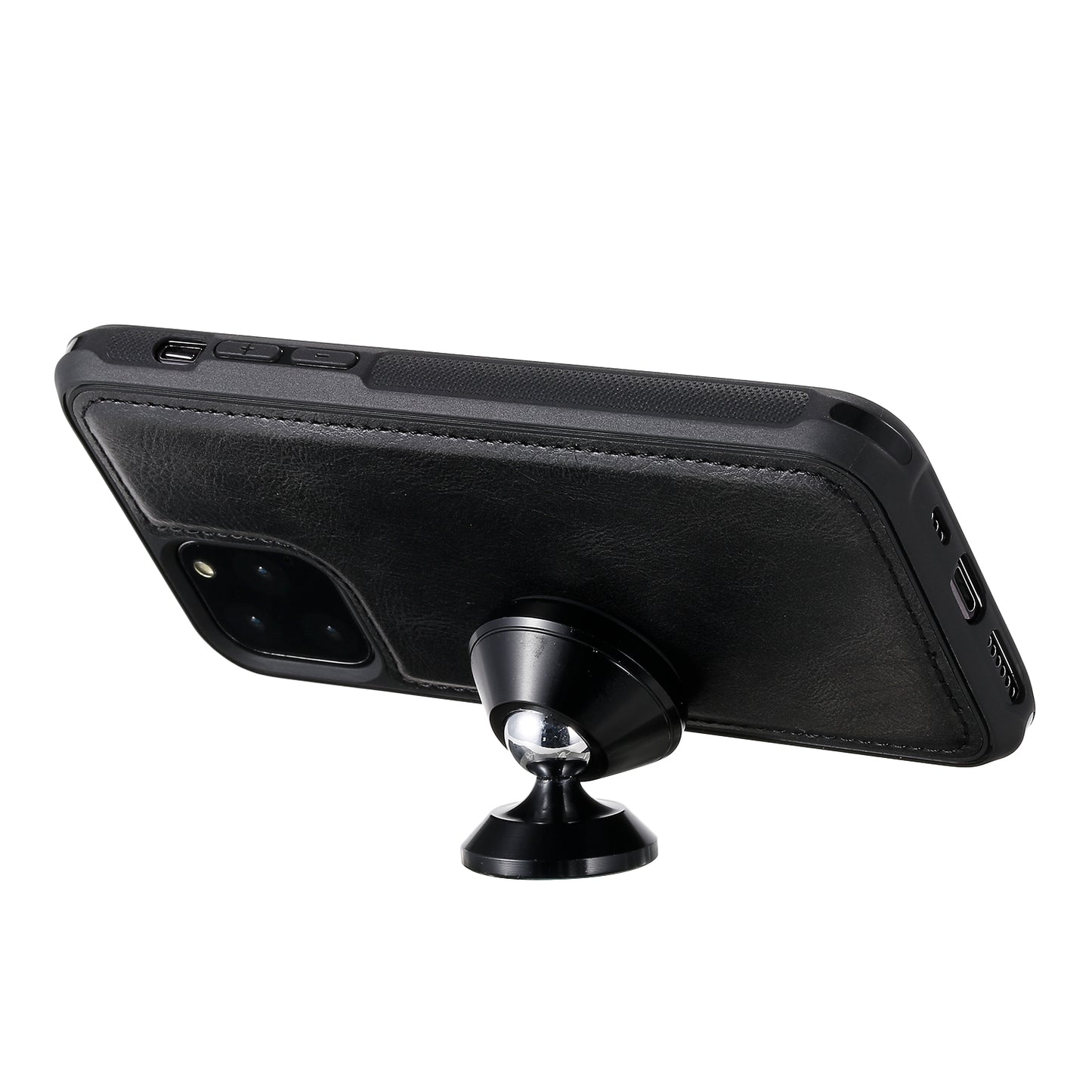 Customizable Genuine Leather iPhone Flip Case Wallet with Magnetic Back Cover for iPhone 12/ iPhone 11/ iPhone XS/ iPhone 8/ iPhone 7