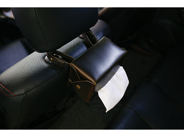Personalised Genuine Leather In-car Tissue Holder