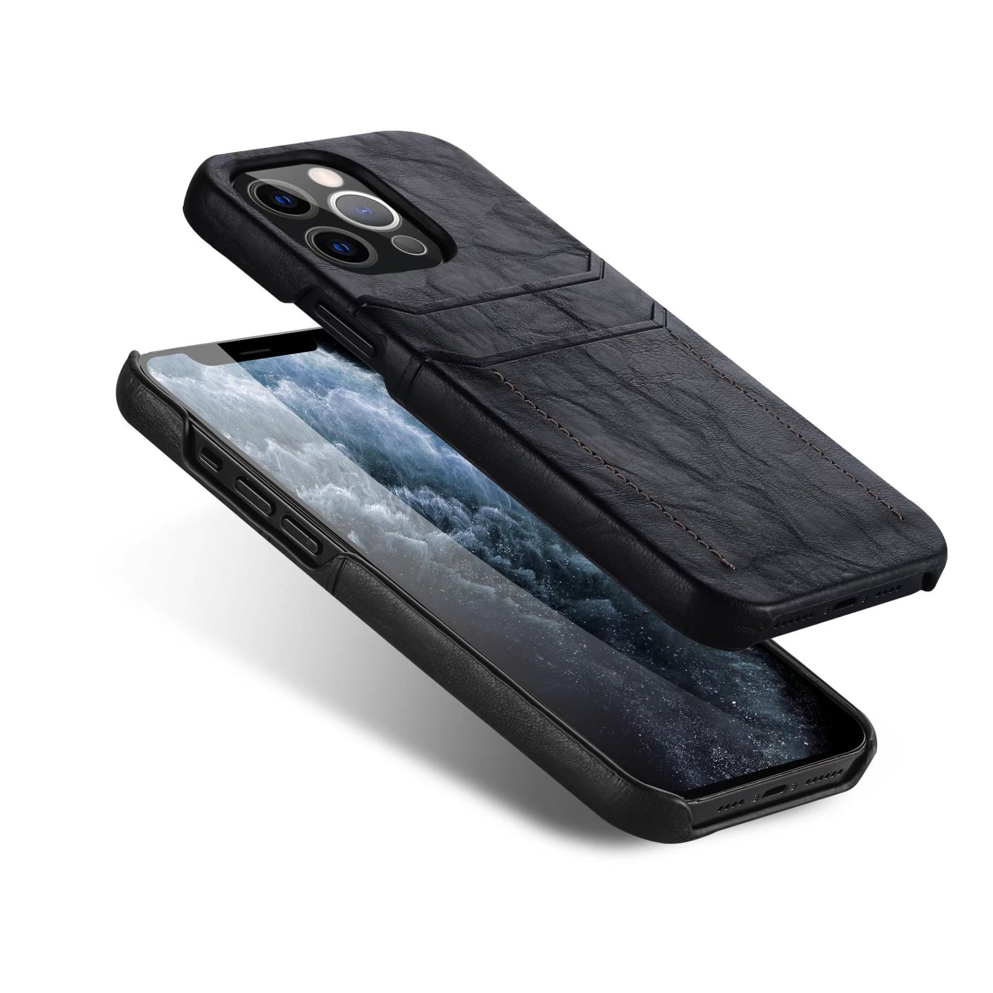 Personalizable Genuine Leather iPhone Case for  iPhone 13/ iPhone 12/ iPhone 11/ iPhone XS/ iPhone 8/ iPhone 7