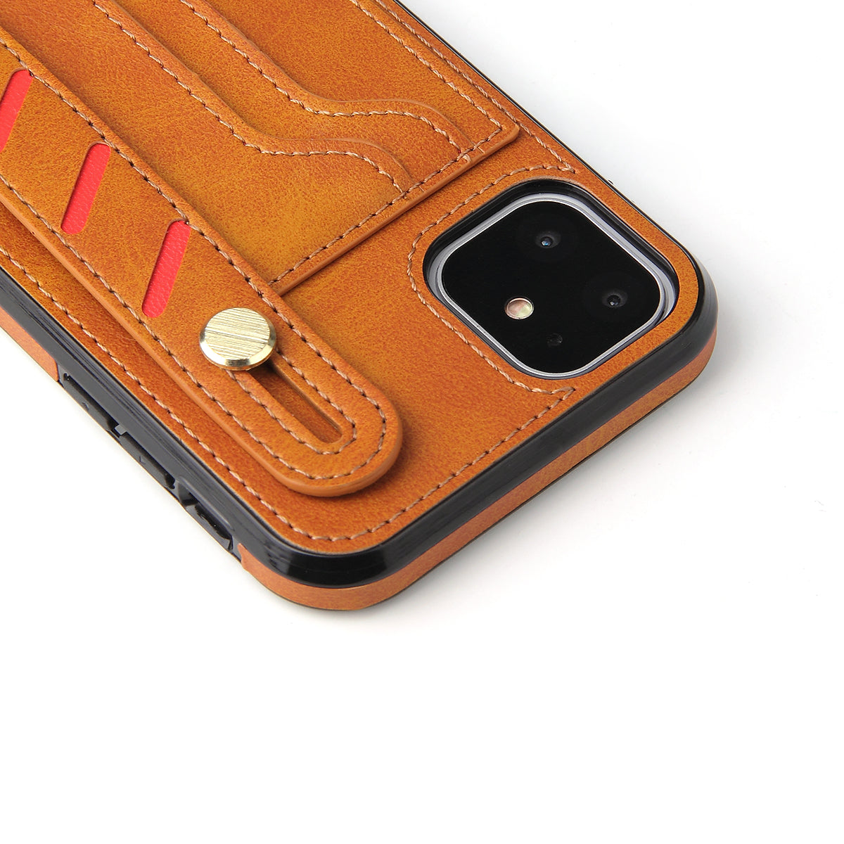 Customizable Genuine Leather iPhone Case with Strap for iPhone 13/ iPhone 12/ iPhone 11/ iPhone XS/ iPhone 8/ iPhone 7