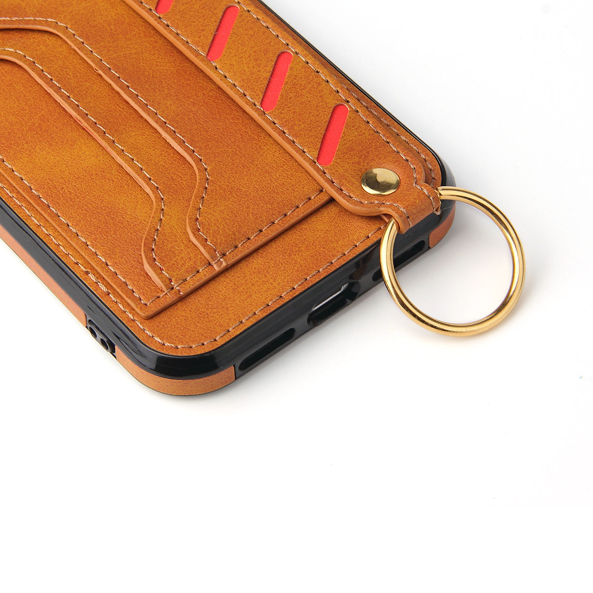 Customizable Genuine Leather iPhone Case with Strap for iPhone 13/ iPhone 12/ iPhone 11/ iPhone XS/ iPhone 8/ iPhone 7