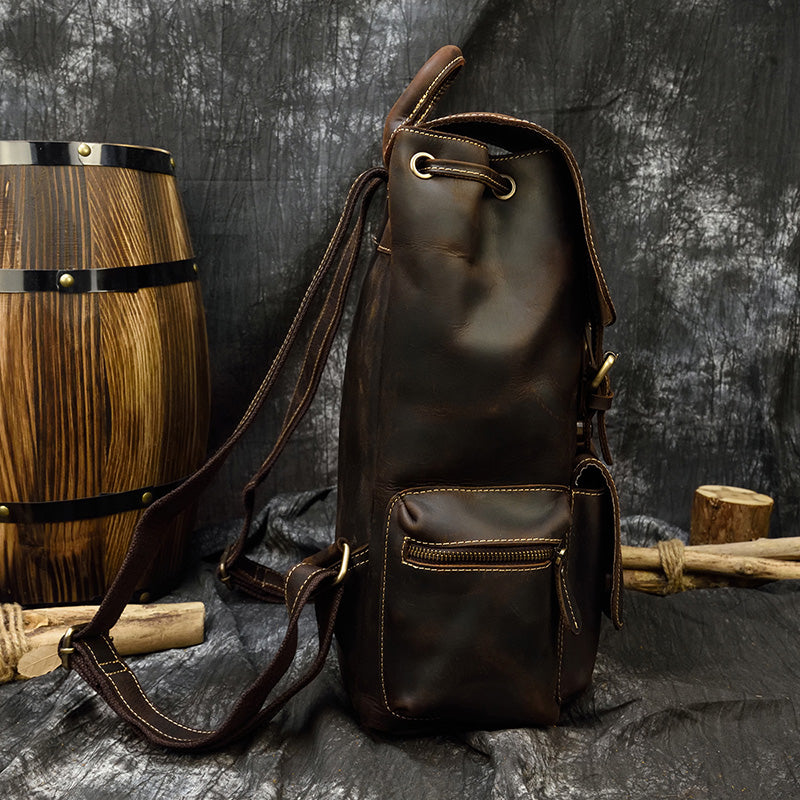 Camping Genuine Leather Backpack