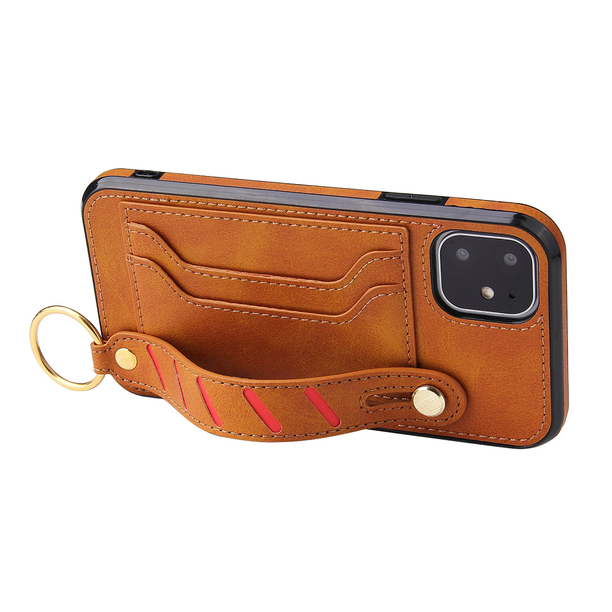 Customizable Genuine Leather iPhone Case with Strap for iPhone 13/ iPhone 12/ iPhone 11/ iPhone XS/ iPhone 8/ iPhone 7