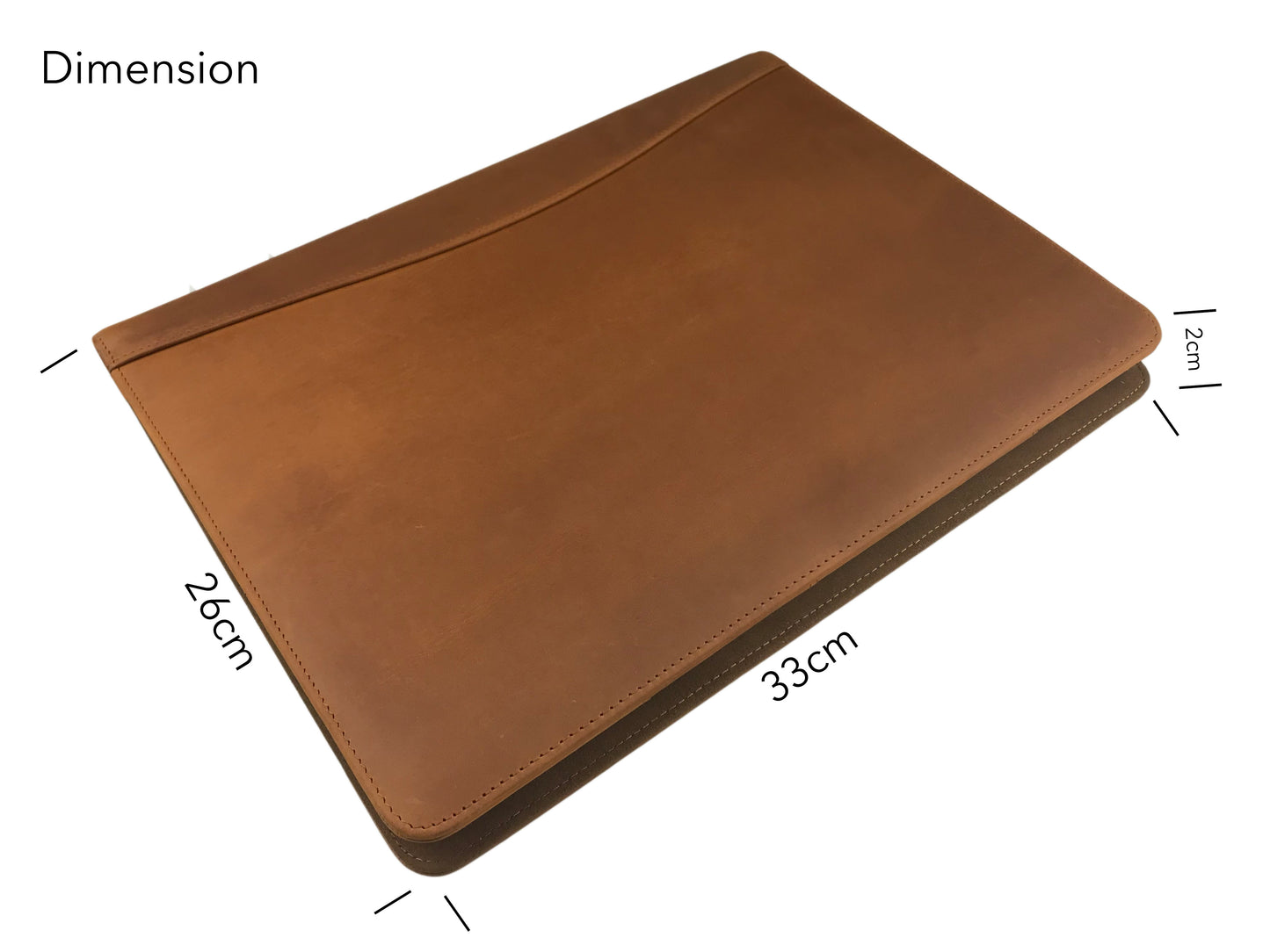 Heilolio Personalised Genuine Leather Clipboard Folder, Storage Portfolio for Legal Pad Letter Size A4 Writing Pad, Notepad ClipBoard (Tan)