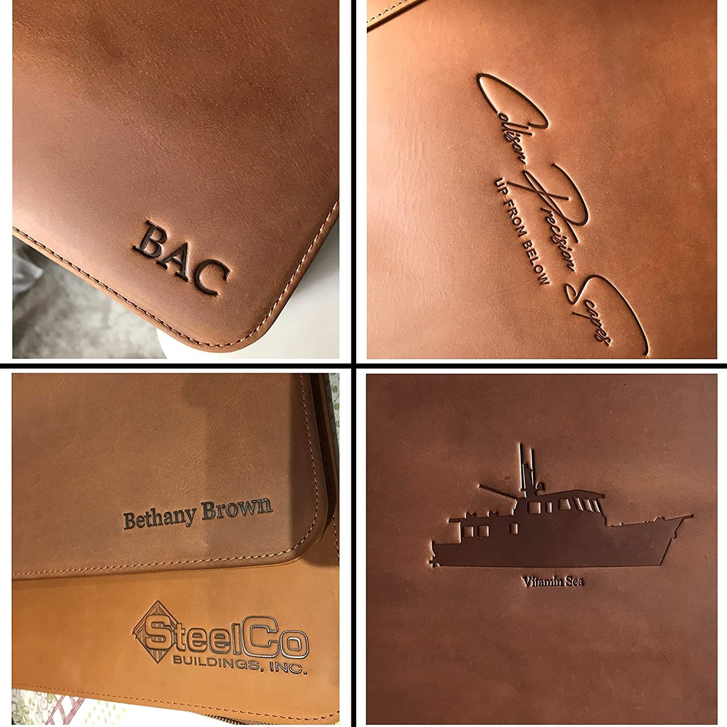 Genuine Leather Portfolio for Men/ Women, Personalised Leather 3-Ring Binder Fits for 13 Inch Laptop Legal Pad A4 Paper, Gift (Tan)