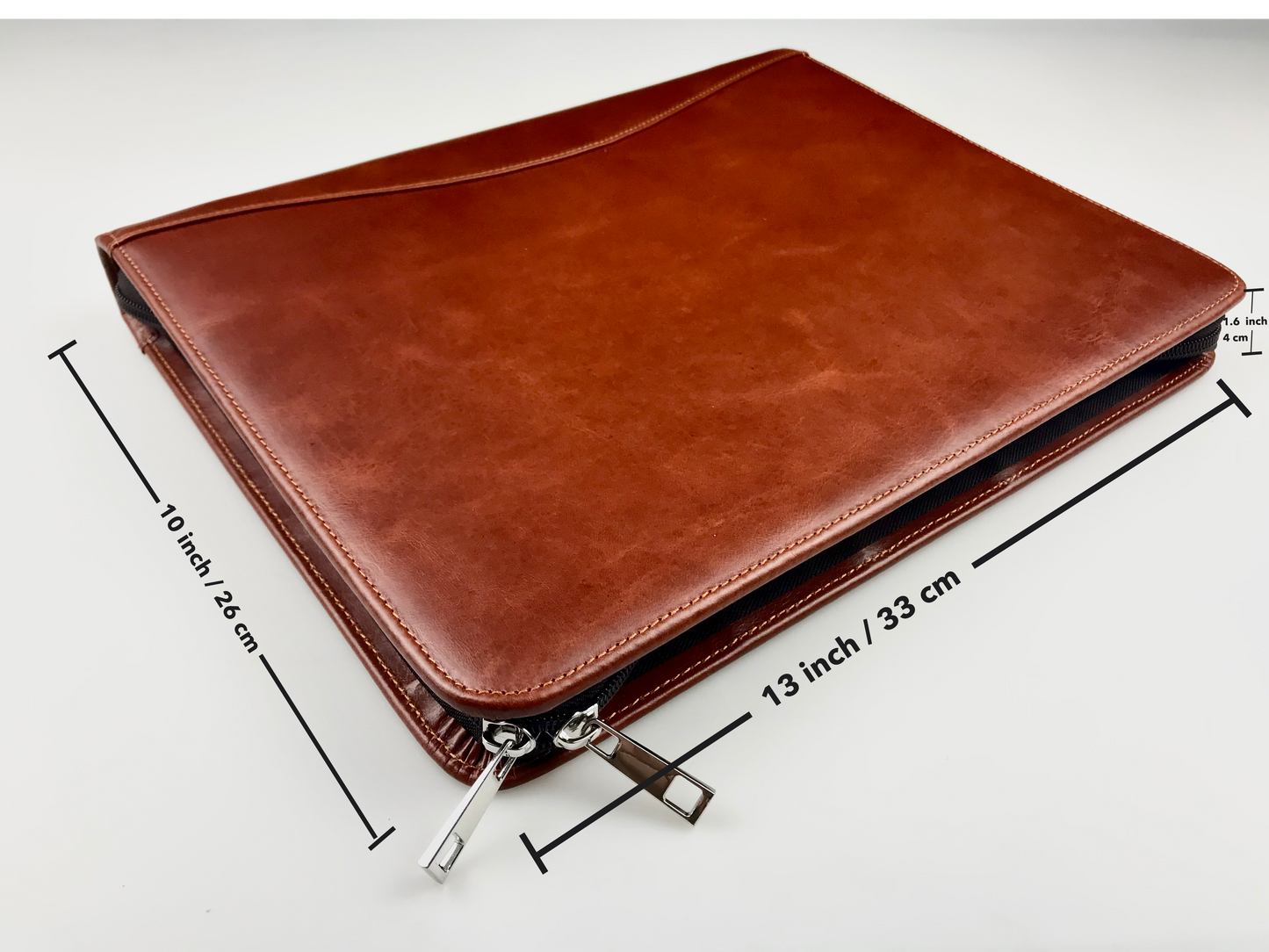 Genuine Leather Portfolio for Men, Leather Padfolio for Women Fits for 8.5 x 11 Inch Legal Paper A4 Paper iPad Pro 12.9 Inch, Birthday Gift