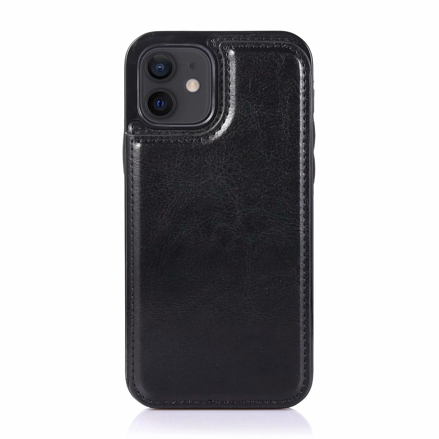 Custom Leather iPhone Case with Magnetic Button Wallet for iPhone 14/ iPhone 13/ iPhone 12/ iPhone 11/ iPhone XS/ iPhone 8/ iPhone 7/ iPhone SE