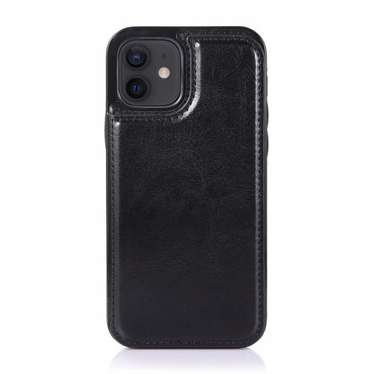 Custom Leather iPhone Case with Magnetic Button Wallet for iPhone 14/ iPhone 13/ iPhone 12/ iPhone 11/ iPhone XS/ iPhone 8/ iPhone 7/ iPhone SE