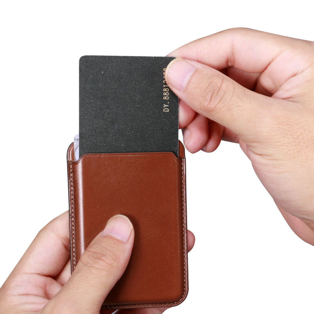 Customizable Premium Genuine Leather iPhone Card Holder Stick On Magsafe Wallet for iPhone 12/ iPhone 12 Pro/ iPhone 12 Pro Max/ iPhone 12 mini