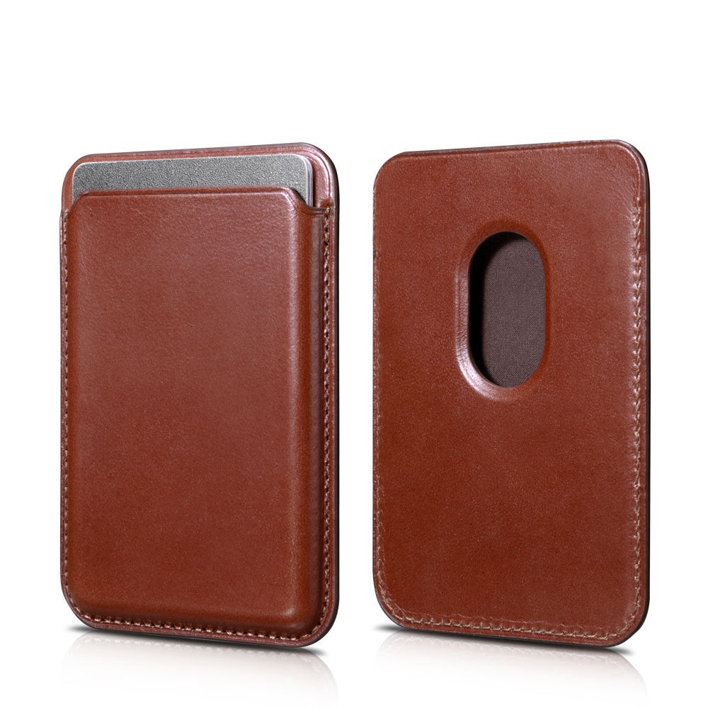 Customizable Premium Genuine Leather iPhone Card Holder Stick On Magsafe Wallet for iPhone 12/ iPhone 12 Pro/ iPhone 12 Pro Max/ iPhone 12 mini
