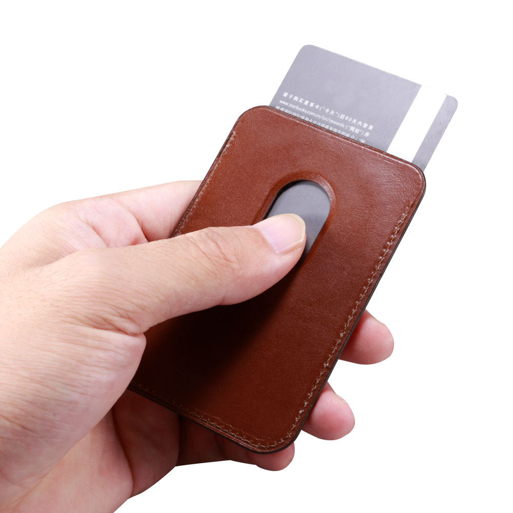 Customizable Premium Genuine Leather iPhone Card Holder Stick On Magsafe Wallet for iPhone 12/ iPhone 12 Pro/ iPhone 12 Pro Max/ iPhone 12 mini